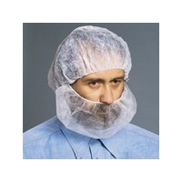 Keystone Adjustable Cap Company 112HPIWHITE Keystone Adjustable Cap 1/16\" Imported White Nylon Net Beard Cover (100 Per Bag, 10